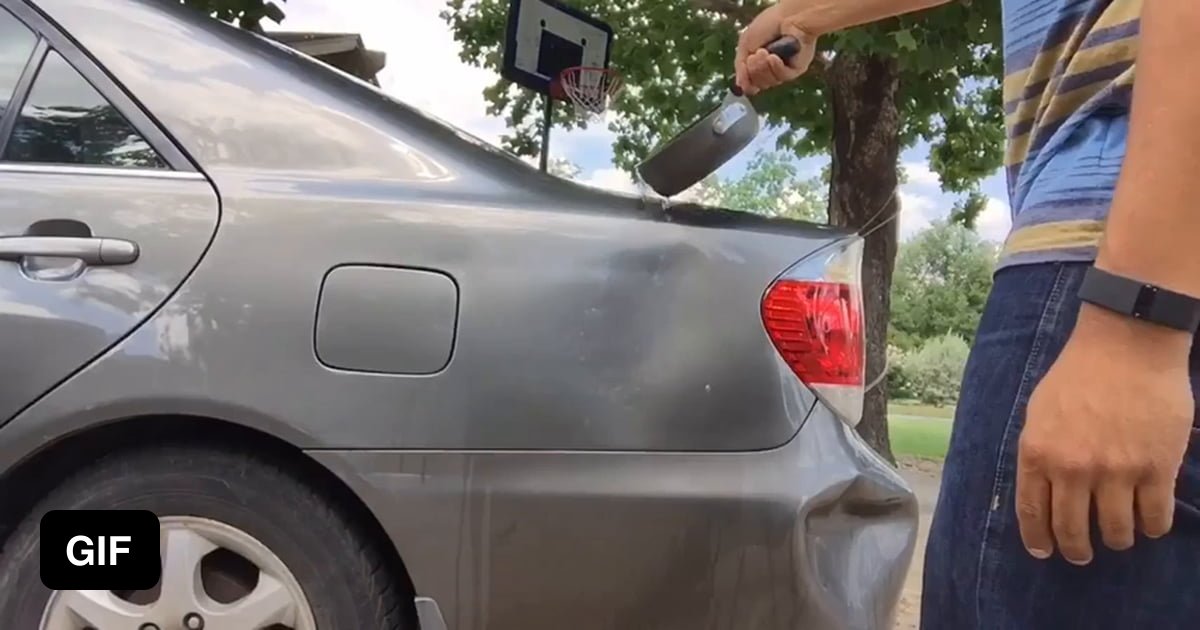 Using Boiling Water to get Car Dents out 9GAG
