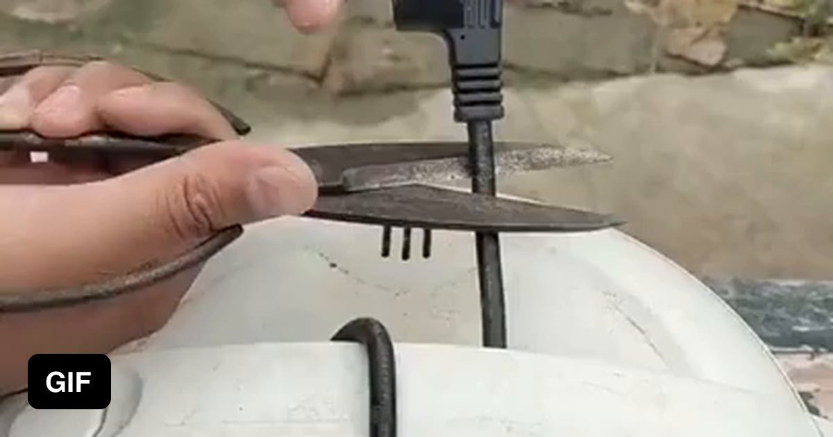 A very cool trick when the wire gets stuck in the vacuum cleaner's grip