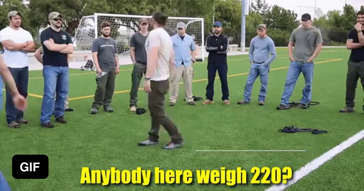 Army Ranger demonstrating how to pick up someone heavier than you 9GAG