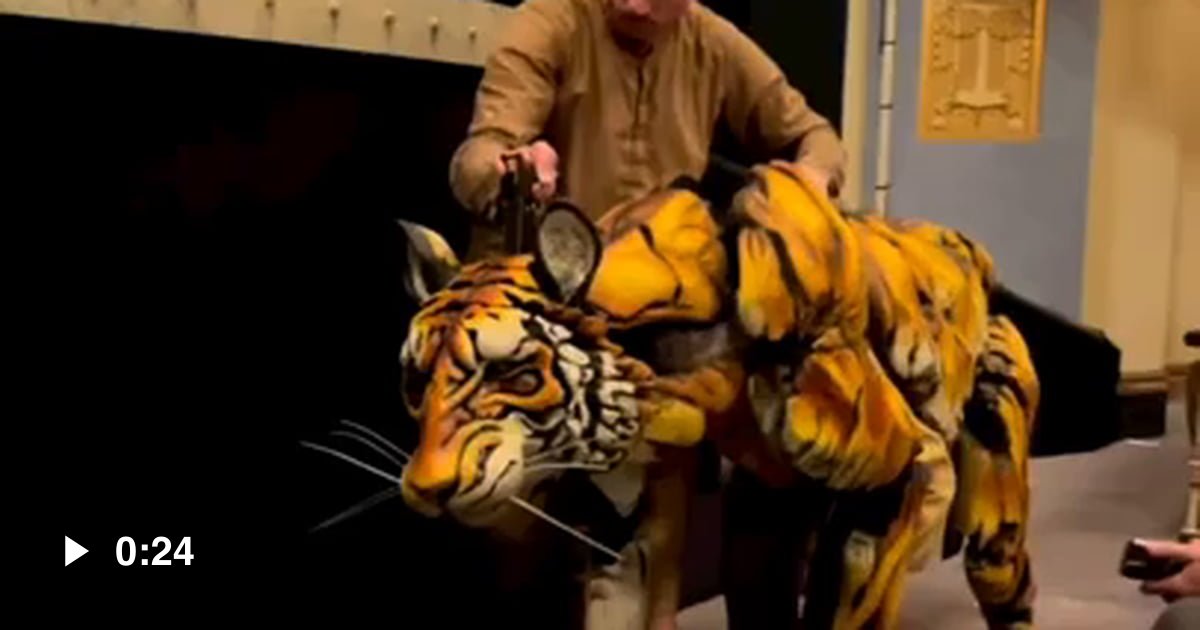 A puppeteer and his puppet (Life of Pi on Broadway) 9GAG
