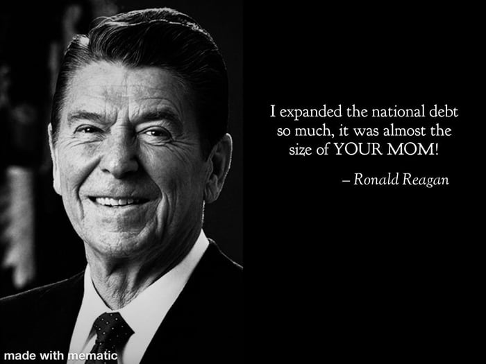 Ronald Reagan on the debt - 9GAG