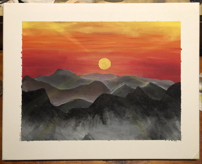 Acrylic painting - 9GAG