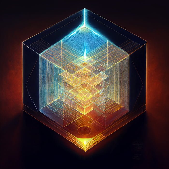 An AI s Concept Of A Tesseract Four dimensional Space 9GAG