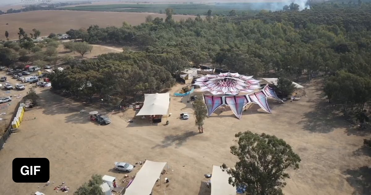 Drone footage of Nova Festival aftermath - 9GAG