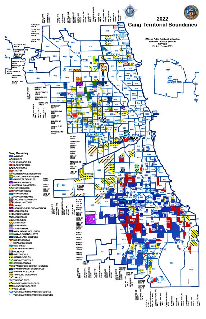 2022 Gang Territorial Boundaries in Chicago 9GAG