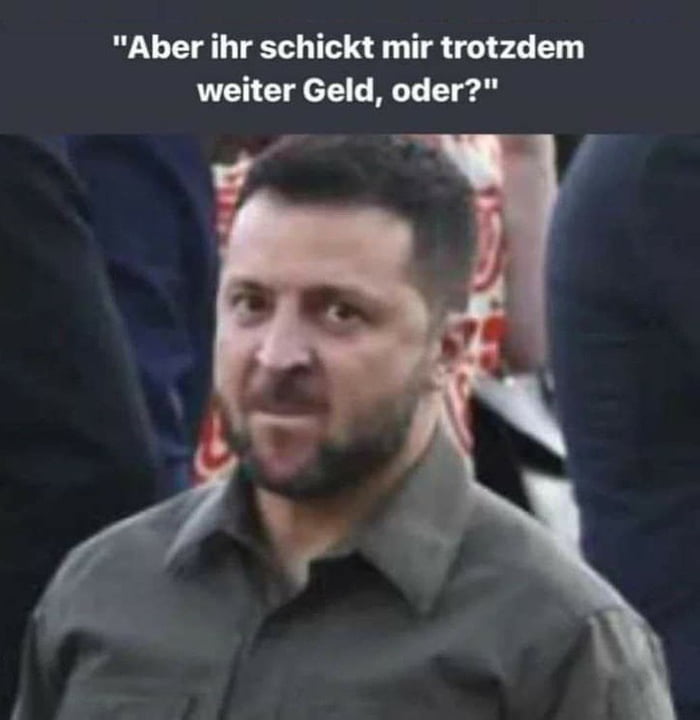 Tja... der Kuchen wird nun kleiner für Klein-Volodymyr, da hilft auch ...