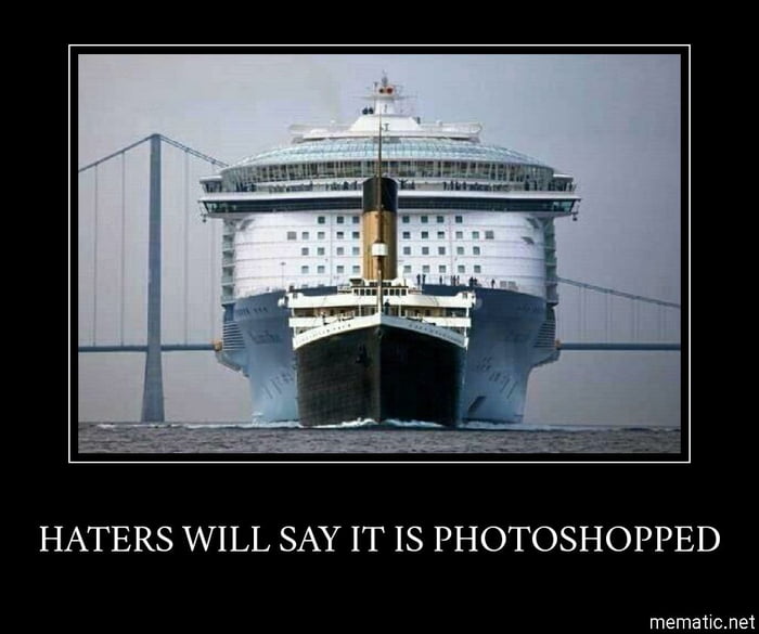 modern cruise ship vs titanic meme