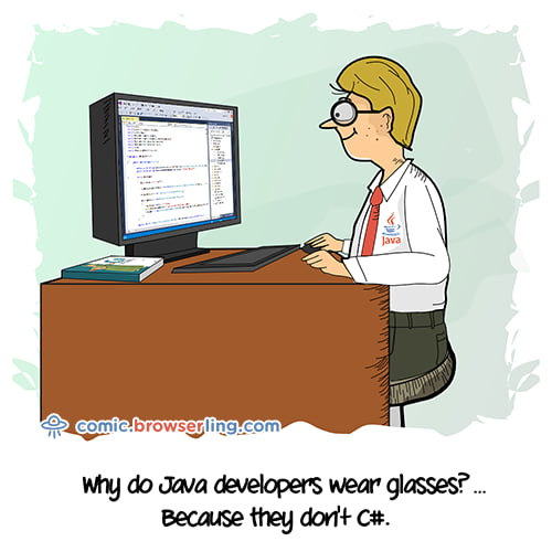 Why do Java developers wear glasses? - 9GAG
