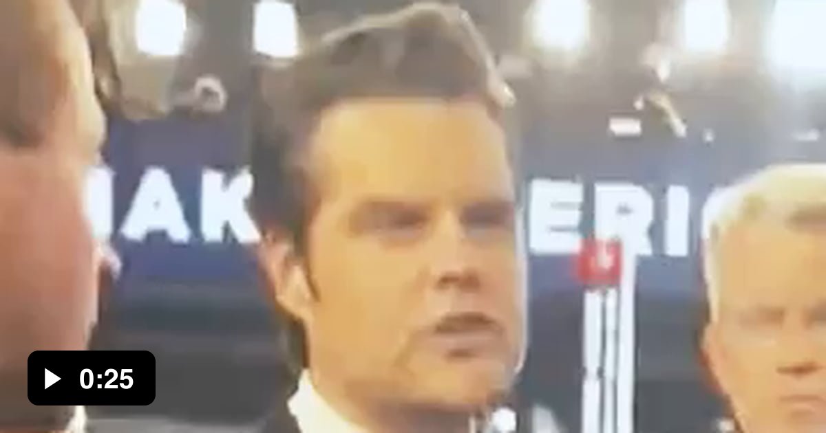 Shut up, Gaetz.