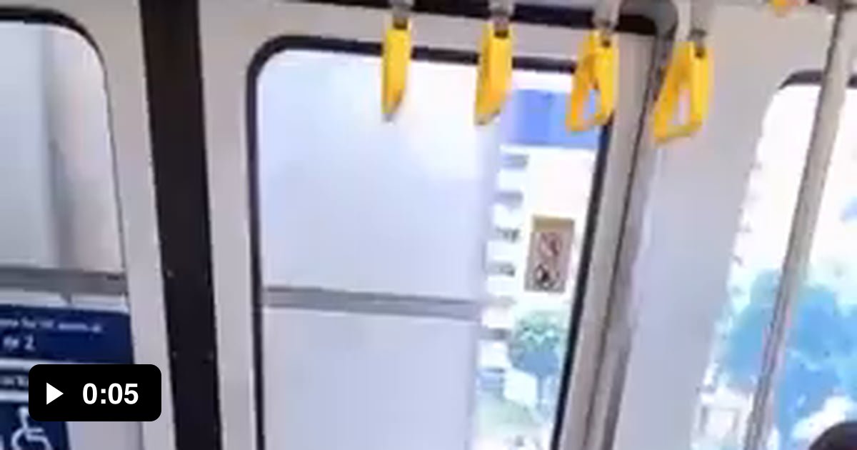 A train in Singapore with windows that automatically blind when passing ...