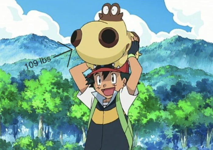 Ash carrying the hippo like it was nothing - 9GAG