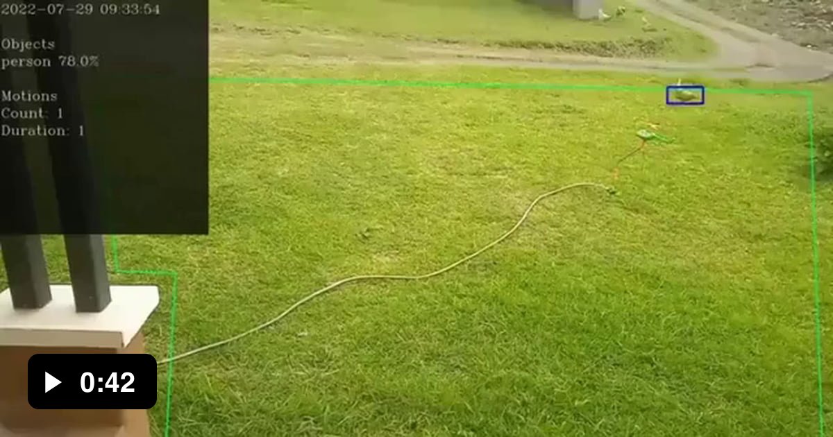 To protect the lawn from neighbor’s chickens, I created an AI which