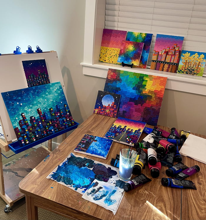 Oddly satisfying paint style - 9GAG