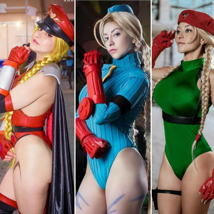3 versions of Cammy White from Street Fighter, by Fabibi World Cosplay; Ig:...