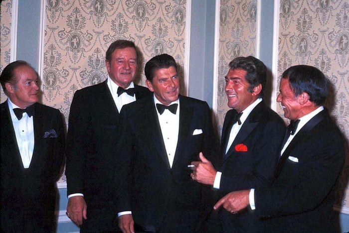 Bob Hope, John Wayne, Ronald Reagan, Dean Martin, and Frank Sinatra ...