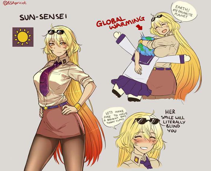 We Have Earth Chan Now We Also Have Sun Sensei Gag