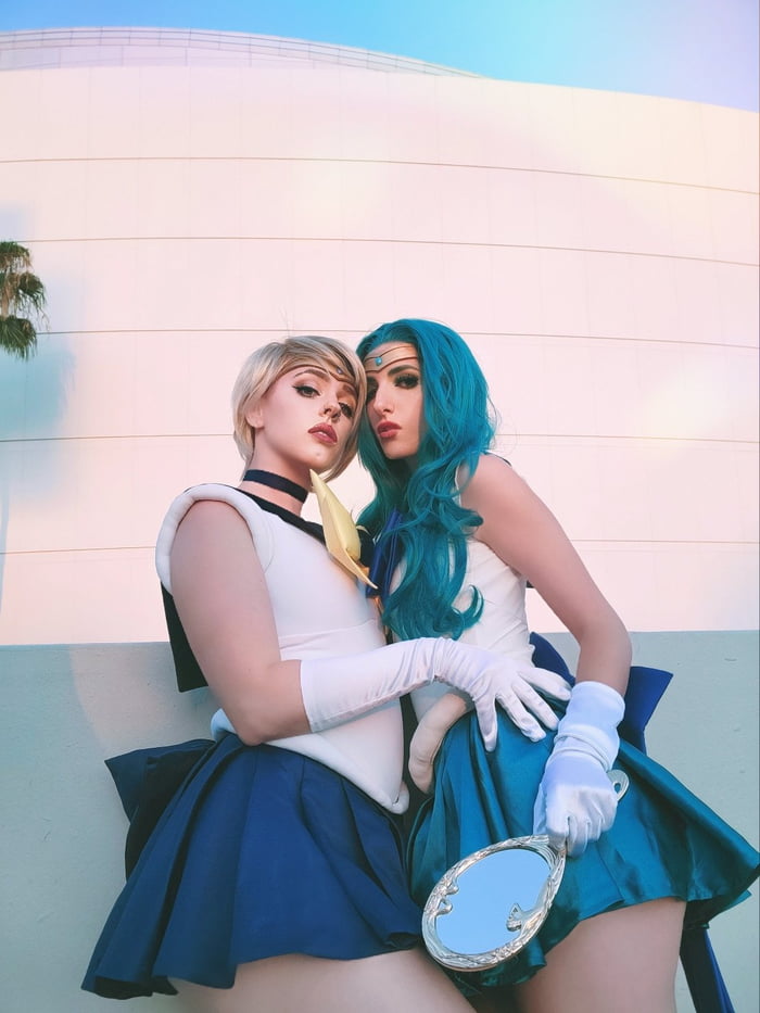 Sailor Uranus and Sailor Neptune by Anya Braddock and Odfel 9GAG