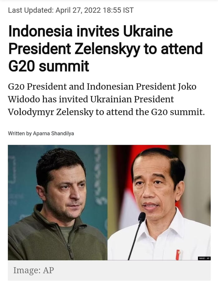 Is Zelensky going to attend? - 9GAG