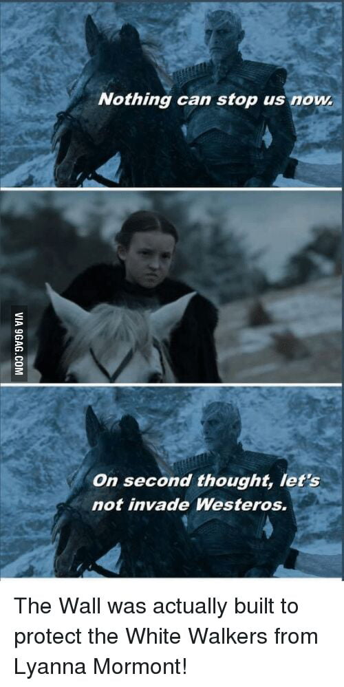 I vote for Lyanna to be on the iron throne in the end - 9GAG