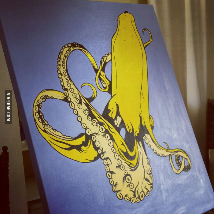 Drawing the banana octopus, hope you'll like it 9GAG