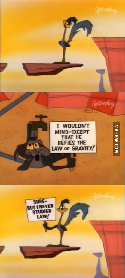 Troll road runner about physics - 9GAG