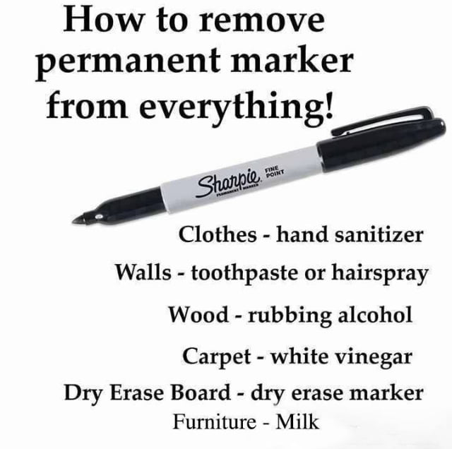 How to remove sharpie from stuff 9GAG