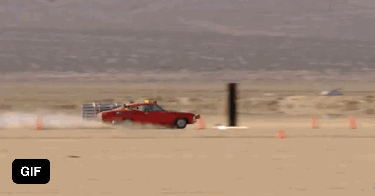 Car with JATO rocket boosters. Luckily it's a remote controlled car. - 9GAG