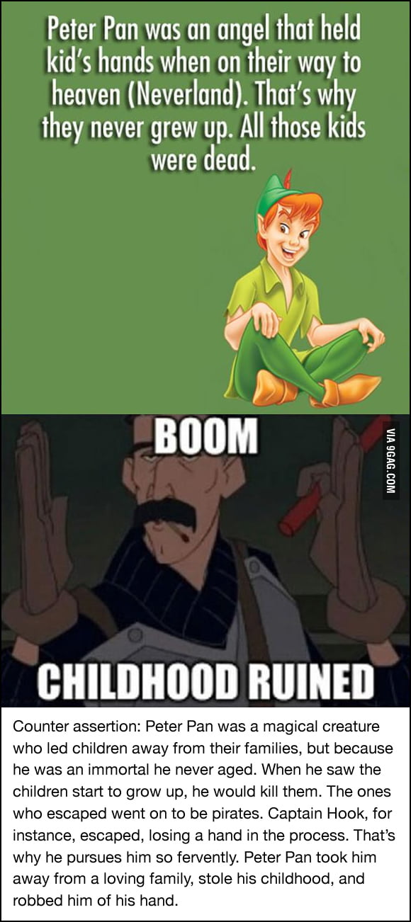 Peter Pan Porn Captions - Peter Pan - And my childhood is completely ruined! - 9GAG