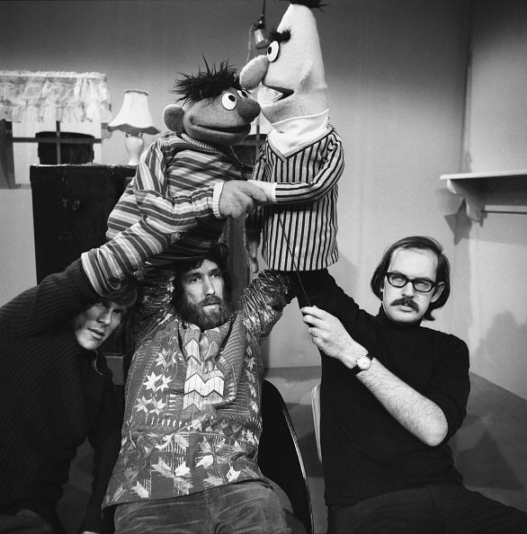 Danny Seagren, Jim Henson and Frank Oz performing Ernie and Bert skit ...