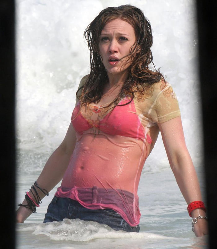 Hilary Duff See Thru In A Wet T Shirt GAG