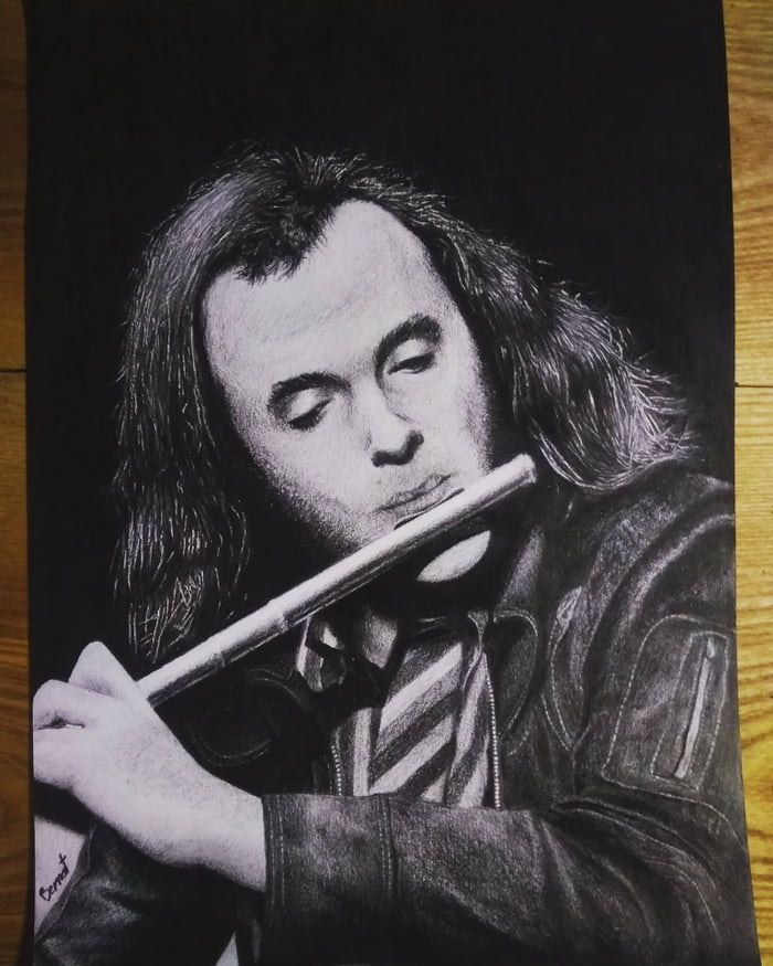 My Latest Drawing Od Thijs Van Leer Of Group Focus. Black Crayon And ...