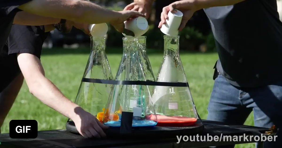 Experimenting with spinning "Elephant's Toothpaste" (by Mark Rober) 9GAG
