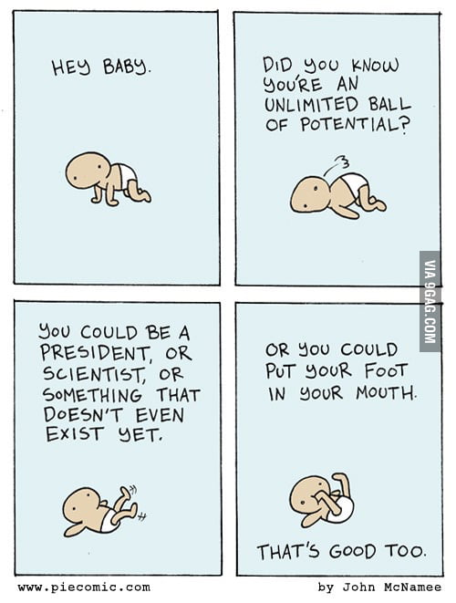 Or you could put your foot in your mouth. 9GAG