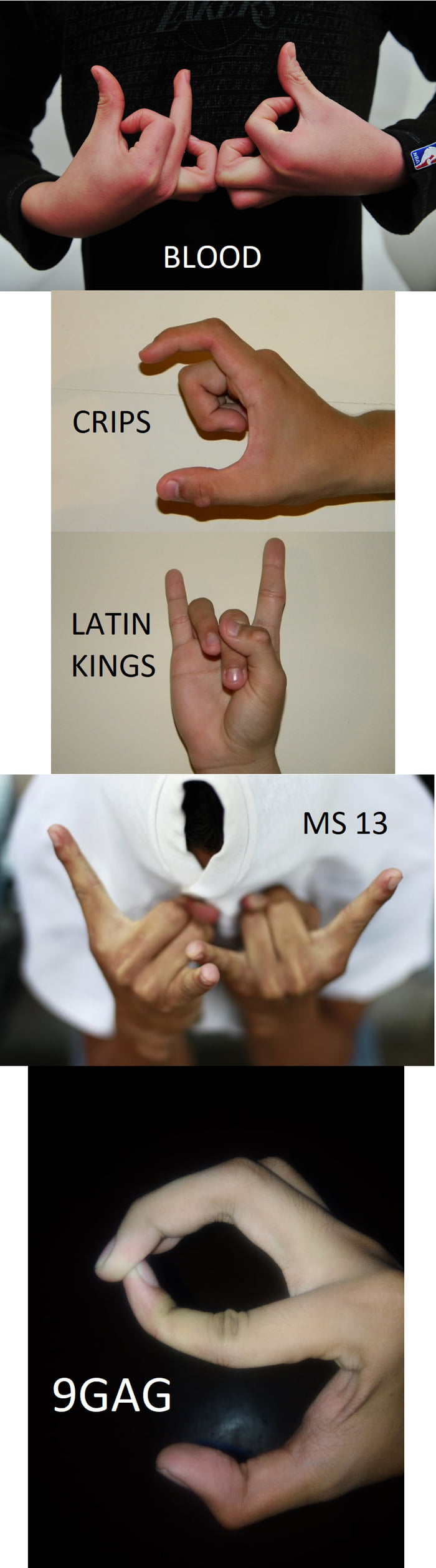 ms 13 gang hand signs