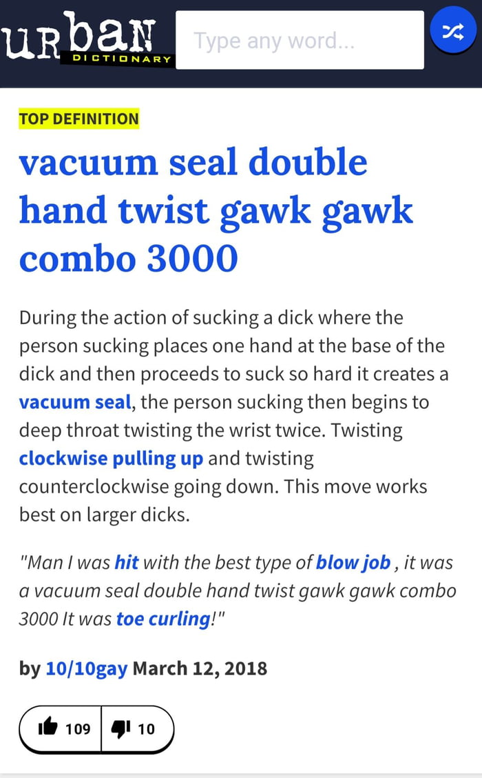 Vacuum seal double hand twist gawk gawk combo 3000