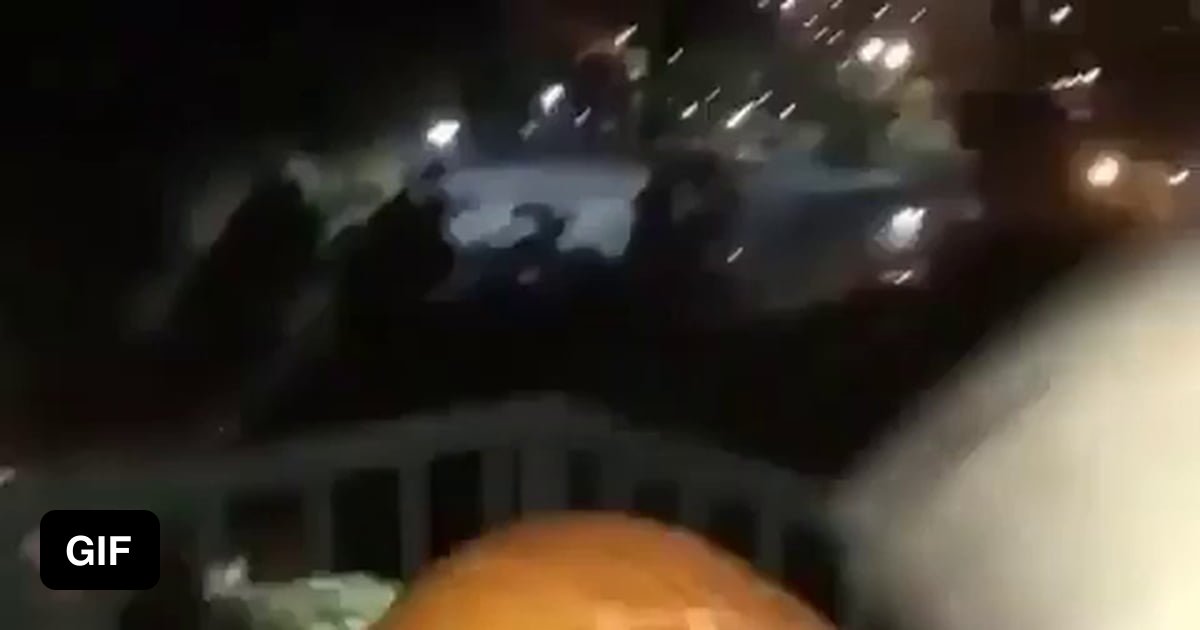Guys throw a pumpkin off balcony, hit power line 9GAG