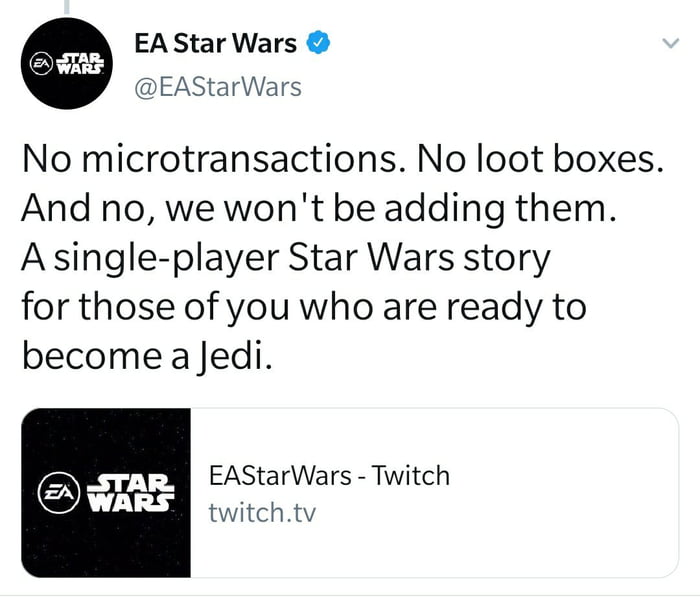 Ea Is Promising Something Unprecedented On Their New Game With