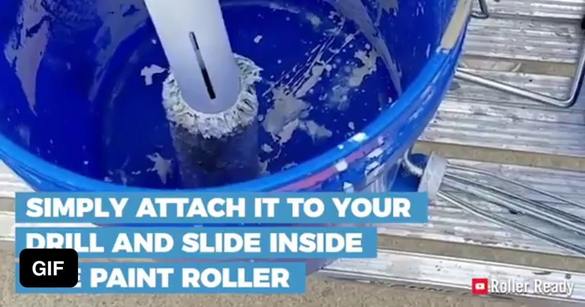 Cleaning a paint roller - 9GAG
