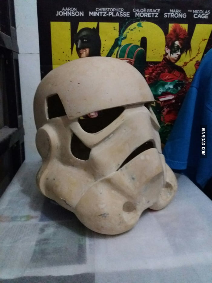 My second experiment make helmet with resin & fiberglass (base pepakura