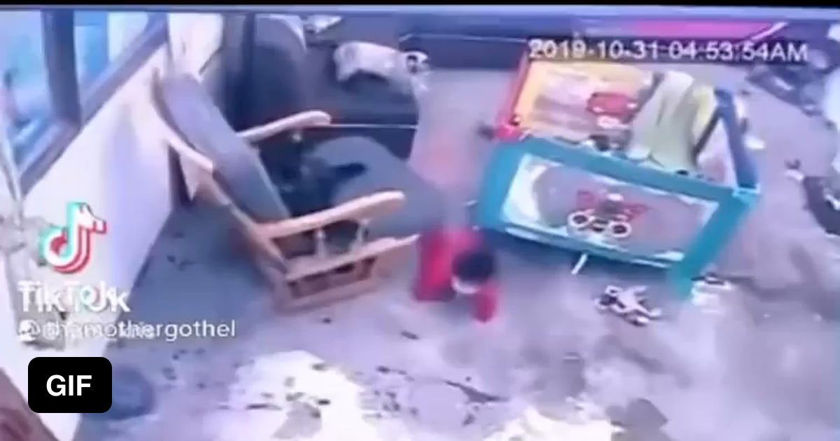 Cat stops baby from falling down the stairs! 9GAG