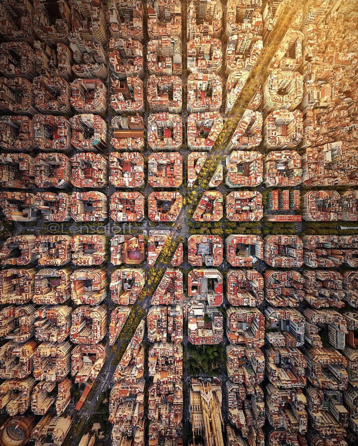 Aerial View of Barcelona - 9GAG