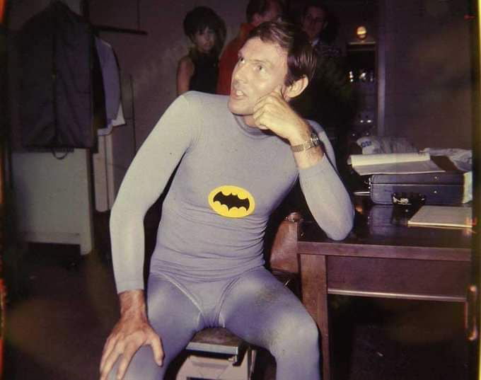 Adam West On The Set Of The S Batman TV Series GAG