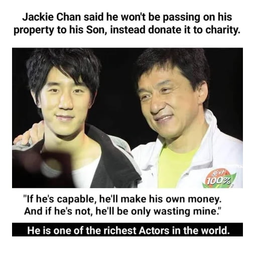 Jackie Chan is Either a Savage or a Bad Father. What Do Y'all Think? - 9GAG