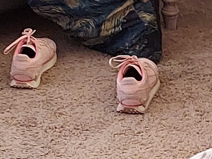 Shoes look like they are screaming. 9GAG