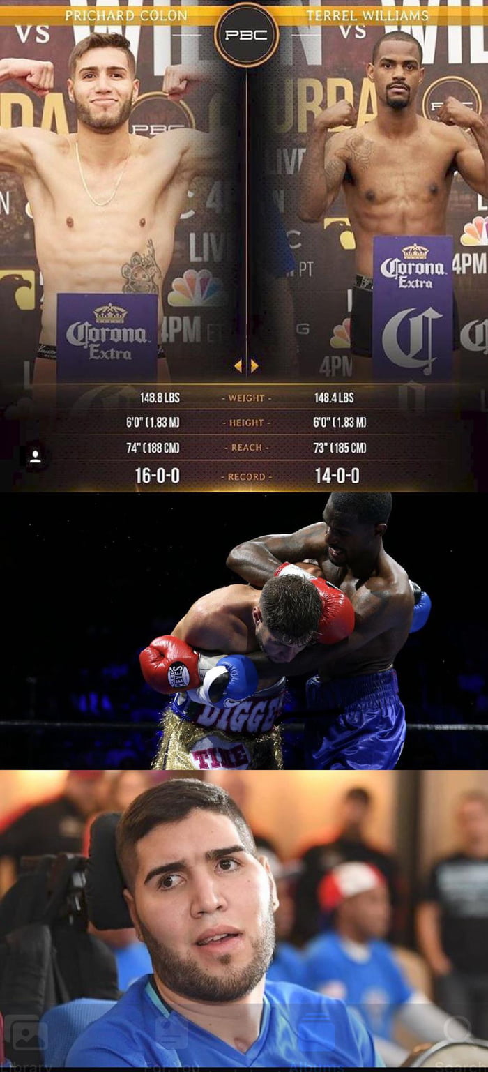 Pro boxer throws several illegal blows to opponents head during a match ...