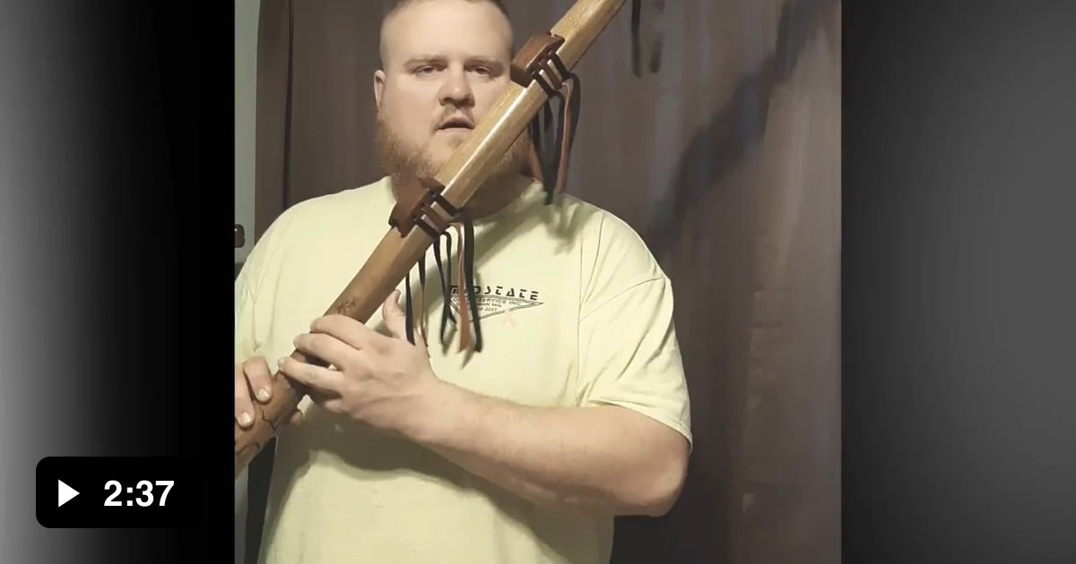 Walking stick drone flute playing Wayfaring Stranger 9GAG