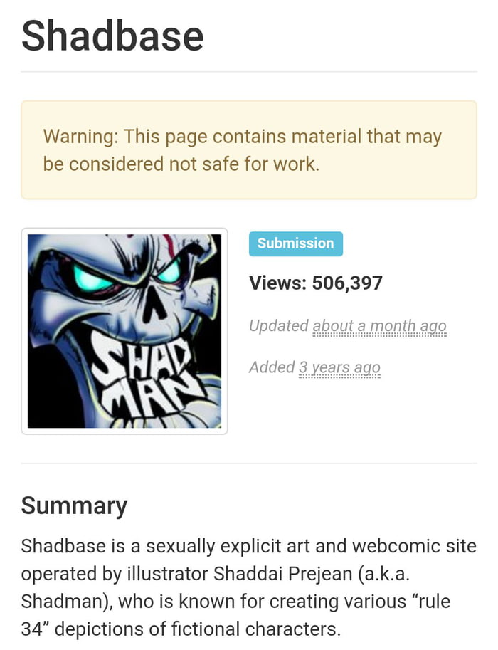 For those snowflakes who don't know Shadman, here you go. 9GAG