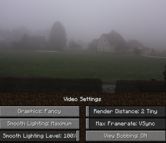 View/render distance and fog – Aternos