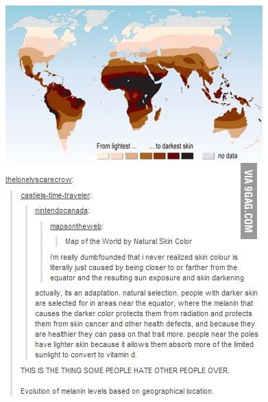 Skin Color World Map