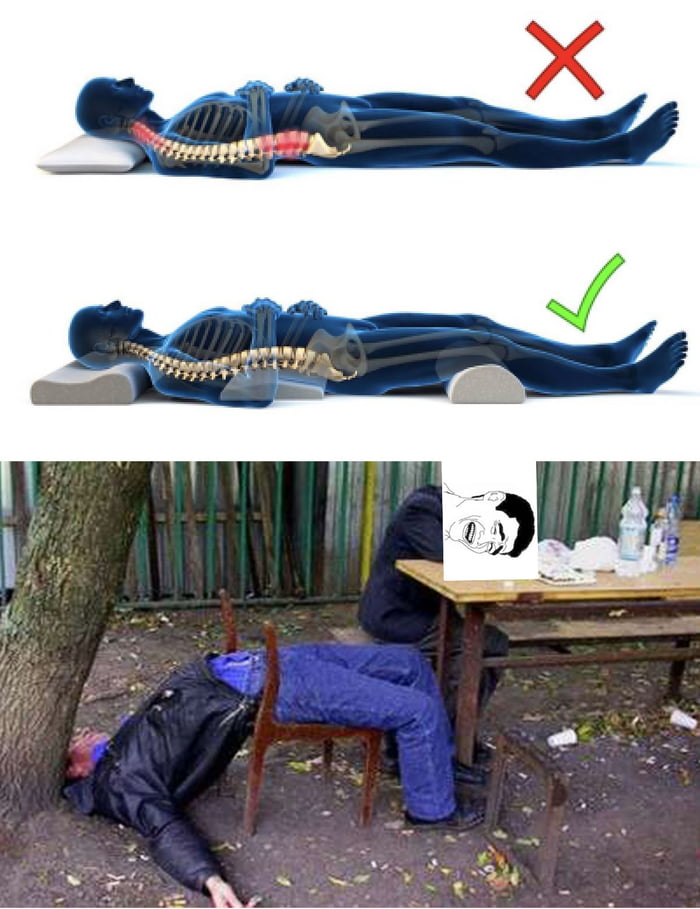 Sleeping on your back 9GAG